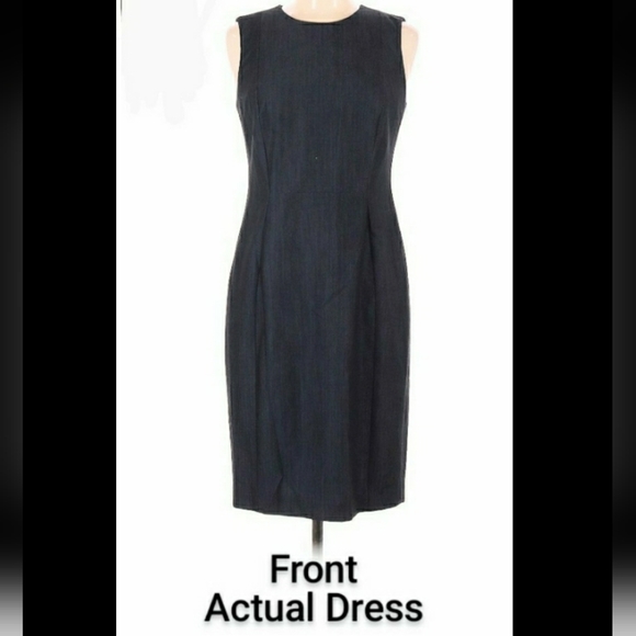 CALVIN KLEIN Sheath Pleated Knee Length CASUAL/Work DRESS - Picture 3 of 12